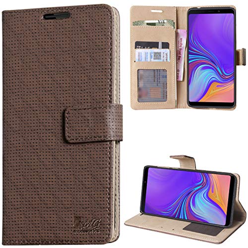 DMG Flip Cover for Galaxy A9 2018, Leather Wallet Stand Case for Samsung Galaxy A9 2018 (Mocha)