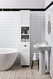 Stow Tallboy Bathroom Cabinet Hallway Storage Unit in White Noa &amp; Nani ()
