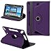 Price comparison product image BTC Flame 7 Inch Tablet New Design Universal 360 degree Rotating PU Leather Designer Colourful Stand Case Cover - Plain Purple by Gadget Giant®