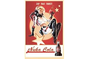 BIOPROCESS Nuka Cola Pin-Up Tin Sign Replicain Sign Replica Metal Poster Bar Poster Decor Decorative Metal Wall Signs Hall Garage Poster TIN SIGN 7.8X11.8 INCH