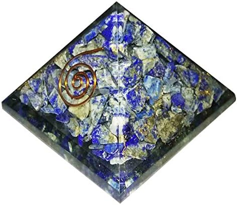 Lapis Lazuli Stone Pyramid Healing Crystals Reiki Organite Pyramid Reiki Spritual Gift With Red Gift Pouch