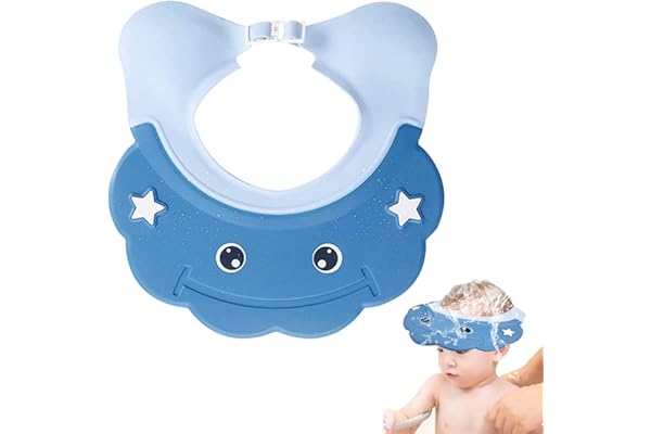 HOTLIKE Enfants Shampoing Chapeau, Réglable Bonnet de Douche Bébé, Visiere Bain Enfant, Chapeau Douche Bébé Visière Bonnets, Casquette De Bain Bébé Protégez des Yeux, des Oreilles et du Visage