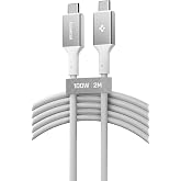 Spigen USB-C to USB-C 2 Metre Kablo 100W G&uuml;&ccedil;/PPS 2.0 Super Hızlı Şarj / 5 Gbps (E-Marker &Ccedil;ip) Data Hızı/USB 3.2 Type-C Ekstra