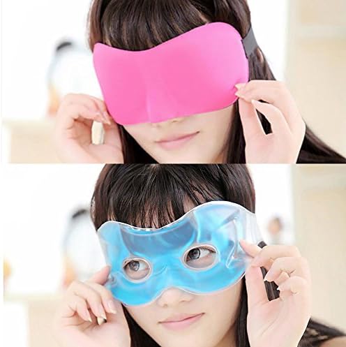 HSDMF 3D Contour Sleep Mask With Ice Bag Sleep Dark Eye Care Eye,Travel, Nap, Meditation Sleep Helper For Men, Women , Ice goggles , a