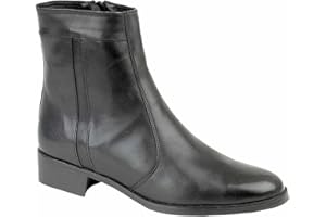 Scimitar Black Leather Executive Zip Boots