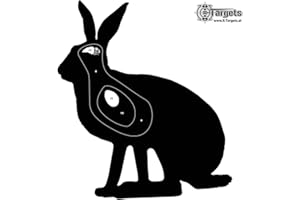 X-TARGETS Dianas de tamaño Real, Conejo de Campo, 53 x 50 cm, Papel de 120 g/m²