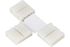 LED Strip Accessories Supernight 10pcs T-Shape PCB RGB Connectors 4 pin LED Strip Angle Connector for 10mm Wide Led Strips Light