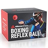 Alliance Athletic Boxing Reflex Ball - Adjustable Headband, Reaction Ball, Elastic String. Train Boxing, MMA, Fitness, Punching Accuracy, Timing, Reflexes. Fits, Safety Glasses Included