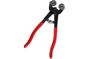 PBMLGO Tile Nipper Glass Ceramic Cutter Pliers, Mosaic Tool Plier Professional 8" Tile Cutting Pliers, Carbide Wheeled Tile Snipper Hand Tool with Alloy Cutter Wheel for Trim Work on Flooring Walls