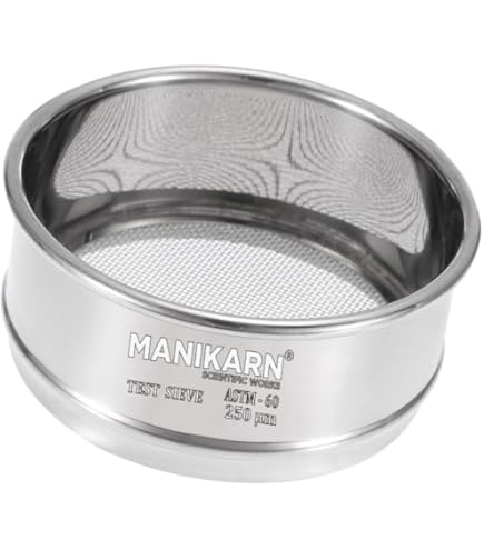 Test Sieve 8'' (20 cm) 3.35mm Stainless Steel Mesh with Brass