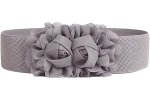 Oyccen Signora Cintura Elastica Fiore Cinture da Donna Larga Decorazione per Vestito