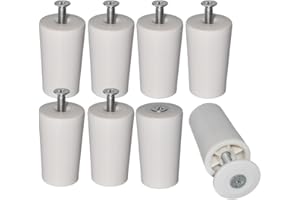 KRAWNXIN 8x Butées de Volet Roulant 40mm Blancs, Protection des Lamelles de Fenêtres, Arrêts de Rouleau avec vis et Rondelle (40mm, Pièce, 8)