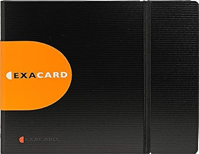 Exacompta 75134E Exacard Porte Cartes de Visite à Spirales en Polyfoam Capacité 240 Cartes Noir