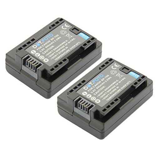 2 x Dot Foto Batterie de qualit   pour Canon BP-709 avec InfoChip - 3 6v   895mAh - garantie de 2 ans - Canon LEGRIA   VIXIA HF R36  HF R37  HF R38  HF R46  HF R47  HF R48  HF R306  HF R406