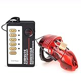 Ocamo Man Electro Shock Chastity Cage Penis Sleeve for Adult Male Electric Cock Ring Device Sex Toys