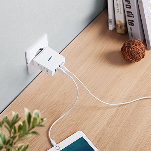 Anker 36W 5V / 7.2A 4-Port USB LadegerÃ¤t Wand Ladeadapter mit PowerIQ Technologie Wall Charger fÃ¼r Smartphones Tablets und andere USB-ladende GerÃ¤te (WeiÃŸ)