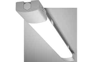 ‎MODLICHT Modlicht LED Feuchtraumleuchte 60CM mit 18W 5000k Kaltlweiß 1980Lumen, Ultraslim Deckenleuchte Feuchtraum Flach Wasserfest IP65 Wannenleuchte Werkstattlampe für Keller Garage, Grau