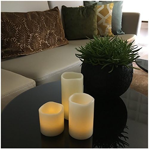 3 LED Candles Incl. Batteries - 3 Piece Set Made Of Real Wax With Flickering Flame