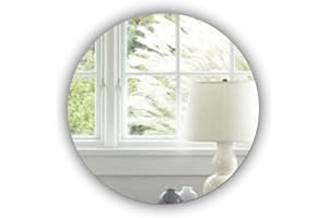 MIRRORS-INTERIORS Round Wall Mounted Acrylic Mirror: Frameless, Easy to Stick, Strong, Lightweight