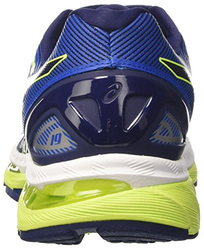 Asics Herren Gel-Nimbus 19 Laufschuhe für Das Training auf Der Straße, Indigoblue/Safetyyellow/Electricblue - 2