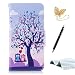 Produktbild TOUCASA Sony Xperia XA1 Plus Handyhülle,Sony Xperia XA1 Plus Hülle, Brieftasche Flip PU Leder ledercase Magnet Leder klappbar Hülle etui Tasche Kartenfächer Nettes für Sony Xperia XA1 PlusBaum Eule