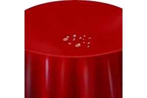 ‎DECOHOMETEXTIL HEIMTEXTILMANUFAKTUR Wachstuch Glatt Uni RUND OVAL Größe & Farbe wählbar Rund 120 cm Rot Lack abwaschbare Tischdecke