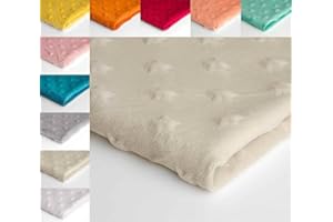 ORIENT FASHION Minky Knit avec gaufrage étoiles - 50 x 155 cm - Disponible dans une variété de couleurs (écrue)