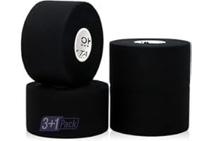 ‎OK TAPE OK TAPE Sports Tape Athletic Sports Tape (4 Rolls) 3.8 cm x 13.7 m White Tape Tearable Professional Sports Tape Sports Tape Sports Tape Finger Tape Black