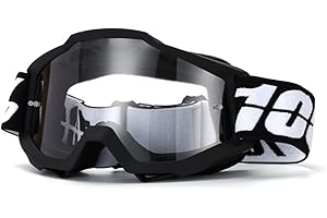 OLYSPM Lunette Moto Cross,Masque Moto avec Coussin en Éponge Double Couche et Lentilles de Protection Contre les UV,Lunettes de Moto Anti-buée pour Cyclisme,Ski,Escalade