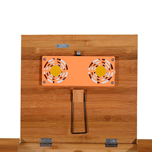 Homcom 923-003 Laptoptisch, Bambus, natur, 72 x 35 x 30 cm - 4