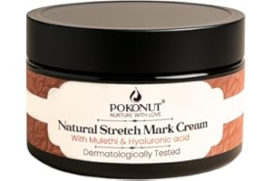 Pokonut Ayurvedic Stretch Mark Cream | Improves appearance of Fresh and Mature Stretch Marks | Infused with Hyaluronic Acid & Rosehip Oil | Natural and Cruelty-Free (50 gm, Pack of 1)