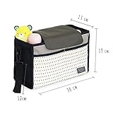 Kinderwagen Organizer Buggy Tasche mit Verstellebaren Schultergurt, Airlab Kinderwagentasche Umhängetasche mit Deckel und vielen Fächern für Milchflasche, Handys, Windeln und andere Kleinigkeiten - 6