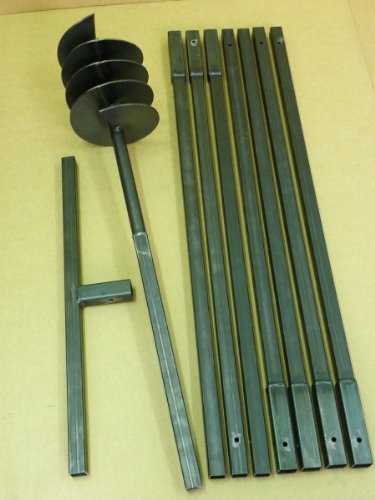 Erdbohrer Erdlochbohrer Brunnenbohrer Pfahlbohrer 200 mm 8 meter