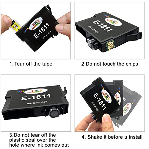 EBY Epson 18XL Compatible Cartuchos de Tinta Para Epson Expression Home XP102  XP202  XP212  XP215  XP205  XP225  XP30  XP302  XP305  XP312  XP315  XP322  XP325  XP402  XP412  XP415  XP405 XP405WH XP422   XP425 Impresoras 4 Negro 2 Cian 2 Magenta 2 Amarillo