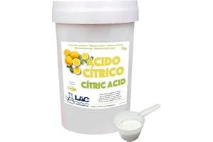 DIASA INDUSTRIAL 1 kg Ácido Cítrico anhidro natural 100% puro laboratorios LAC. Incluye cucharilla dosificadora