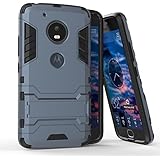 Moto G5 Hülle Moto G5 Schutzhülle, AyiHuan [Outdoor] [Fallschutz] [Dual Layer] Ultra-dünne Bumper und Stoßfest Schutzhülle Case Cover mit Ständer für Motorola Moto G5 5 Zoll,Blau Schwarz