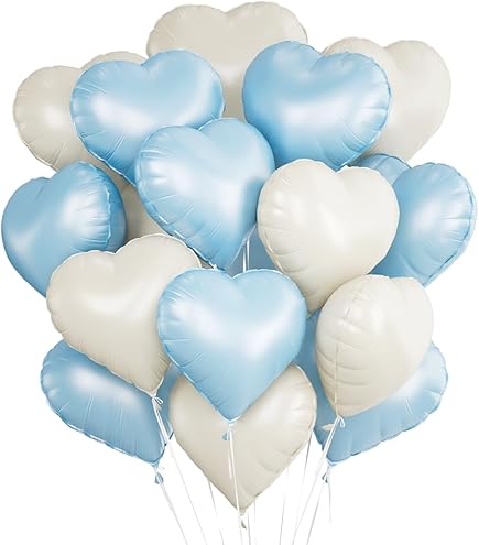 Hartvormige folieballonnen, kleurrijk, 24 stuks, hartballonnen, bruiloft, kleurrijk, heliumballonnen, hartballonnen voor feest, verjaardag
