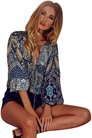 Womens Blouses, SHOBDW Fashion Womens Summer Boho Long Sleeve Casual Blouse Loose Tops T Shirt
