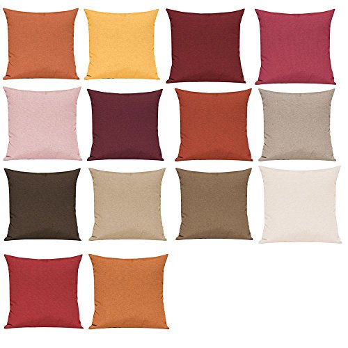 JEMIDI Kissenhülle 40cm x 40cm oder 50cm x 50cm 30 Farben!!!!!!!! Kissen Hüllen Hülle Kissenbezug Bezüge Bezug Deko Zier Sofakissen (Türkis, 40cm x 40cm) - 4