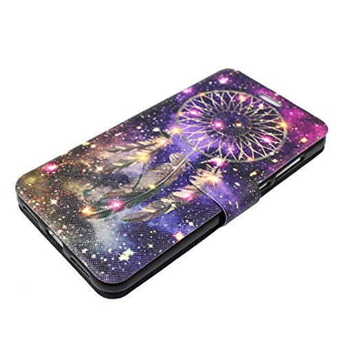 P8 Lite 2017 Schutzhülle Leder, Huawei P8 Lite 2017 Hülle, Huawei P8 Lite 2017 Bumper Hülle, Moon mood® Ledertasche für Huawei P8 Lite 2017 (5.2 Zoll), PU Leder Cover Hülle Folio Handyhülle Gemalt Muster Premium Bumper Tasche Backcover Handytasche Stand Etui im BookStyle Tasche mit Standfunktion Halter Kreditkarte Slots und Magnetverschluss Cover mit Weich TPU Innere Etui für Huawei P8lite (2017) (nicht für Huawei P8 Lite 5.0 Zoll / Huawei P8 / Huawei P8 Max / Huawei P8 Lite Smart) - 4