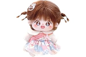 niannyyhouse 20 cm Peluche Bambola Ragazza Umanoide Farcito Corpo Nessun Attributo 8 "Corpo Normale Indossabile Abbigliamento Dress Up Regali (a-16-con Scheletro)