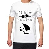 LookMyKase T-Shirt - J Peux Pas j AI Planche a Voile - Homme - Blanc - X-Large