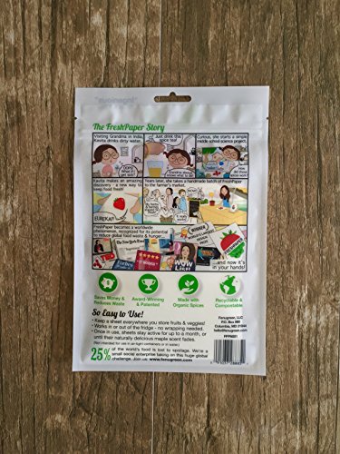 Fenugreen FreshPaper FP8_PACK1 Frischhaltepapier für Obst und Gemüse von Fenugreen, 1-er Pack mit 8 Blättern - 4