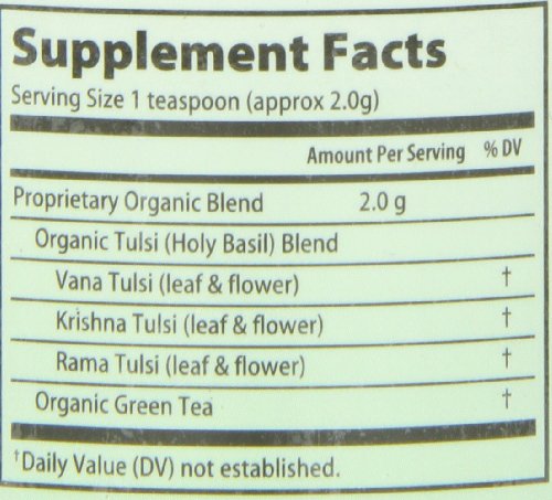 Loose Leaf Tulsi Blend, Green Tea, 3.5 oz (100 g) – Organic India – Qty 1 - 2