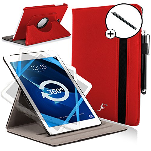 Forefront Cases® Samsung Galaxy Tab A 10.1 SM-T580 Leder Drehbar Hülle Schutzhülle Tasche Smart Case Cover Stand - Rundum-Geräteschutz und intelligente Auto Schlaf / Wach Funktion - inkl. Eingabestift