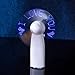 Produktbild CLOOM Mini Ventilator LED Glänzen Ventilator mit Flash-Wörter I LOVE YOU Muster Mini Tragbarer Handlüfter Batteriestrom LED Mini-Handventilator Ventilator Creative Geschenk für Mädchen (Blau)