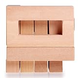 Joyeee® Denksportaufgaben aus Holz Gehirnjogging Puzzle Entwirrung Puzzles – #8 - 5