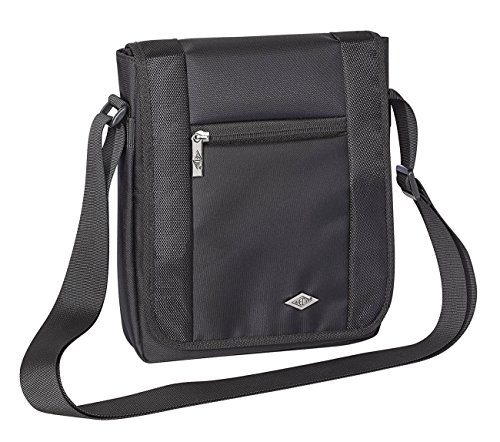 Wedo 595501 Business Messenger Bag Polyester (mit gepolsterter Innentasche für Tablet PCs bis 10,5 Zoll, Hochformat) schwarz