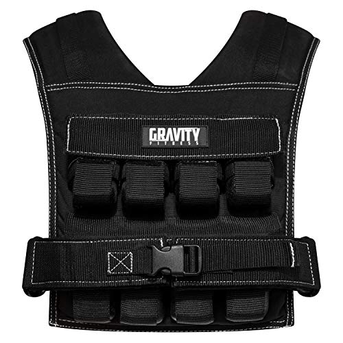 Gravity Fitness Weighted Vest - 15kg - 20kg - Fully Adjustable. Calisthenics, Crossfit, Strength Training, Home and Commercial Use. (15, 15)