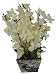 Thefancymart artificial Blossom Flower plant (12 inchs/ 30 cms) sparkling white arrangement in Marble Finish Pot RS.295.00